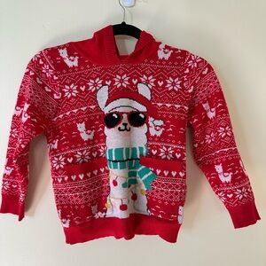 Red Llama Holiday Sweater